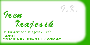 iren krajcsik business card